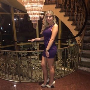 Purple mini dress